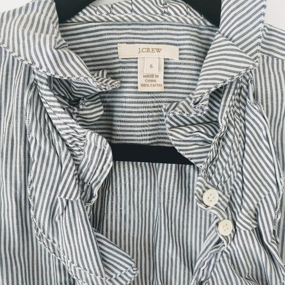 J Crew Ruffle Button Up - Picture 2 of 2